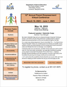 Parent Empowerment Conference flyer for 2023