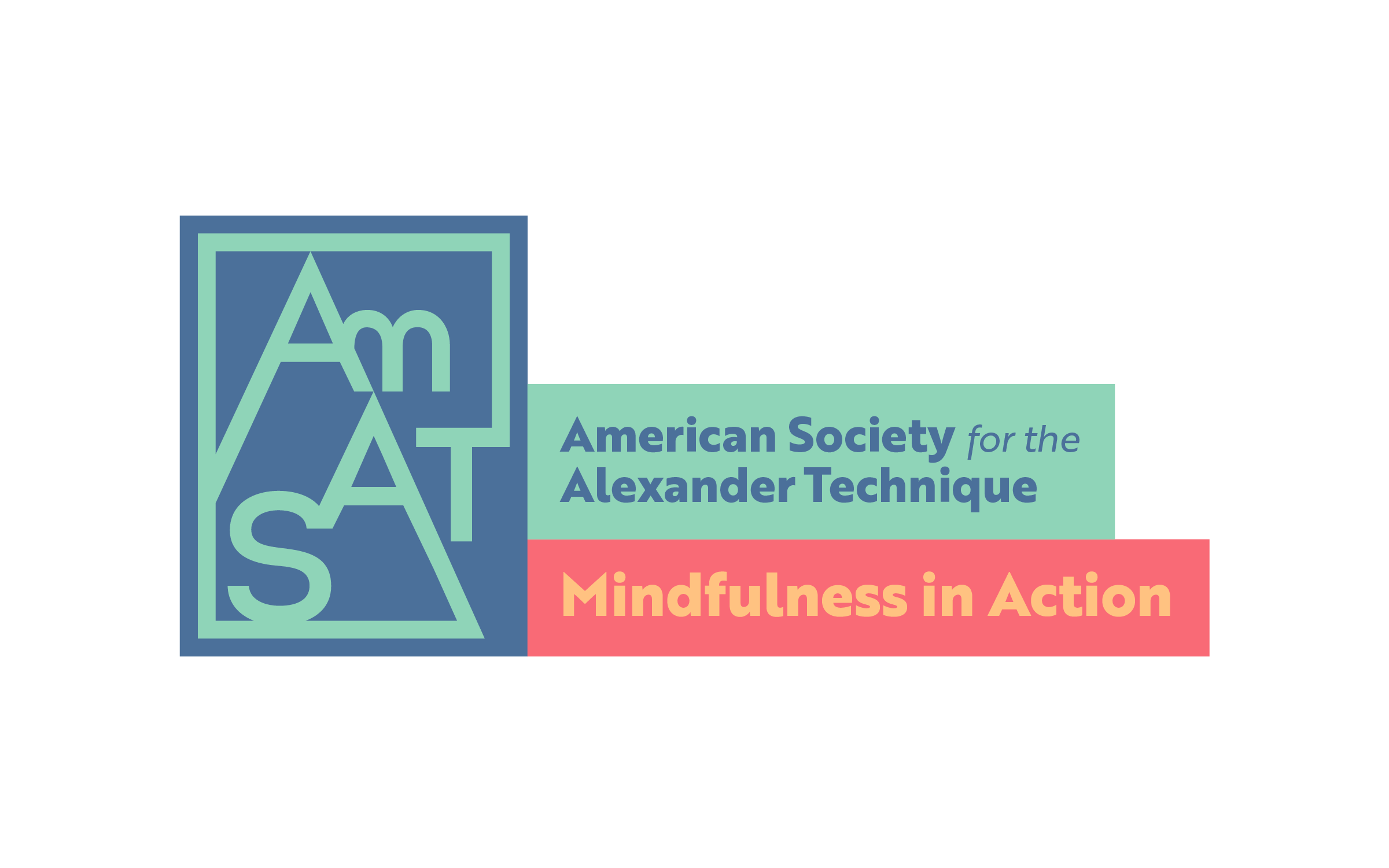 AmSAT logo, Aemricaan. Society for the Alexander Technique, Mindfulness in Action